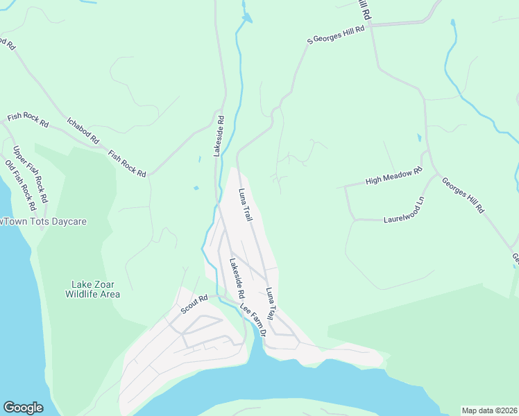 map of restaurants, bars, coffee shops, grocery stores, and more near 144 Luna Trail in Southbury