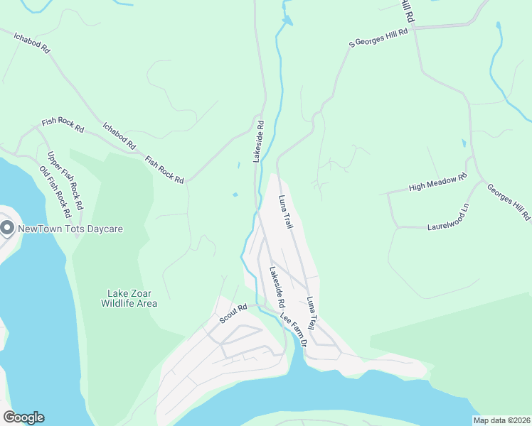 map of restaurants, bars, coffee shops, grocery stores, and more near 145 Luna Trail in Southbury
