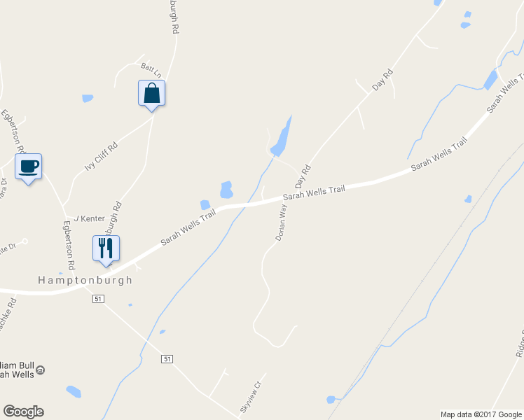 map of restaurants, bars, coffee shops, grocery stores, and more near 179 Sarah Wells Trail in Campbell Hall