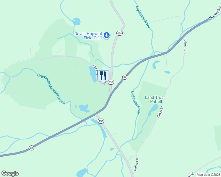 map of restaurants, bars, coffee shops, grocery stores, and more near 1 Hopyard Road in East Haddam