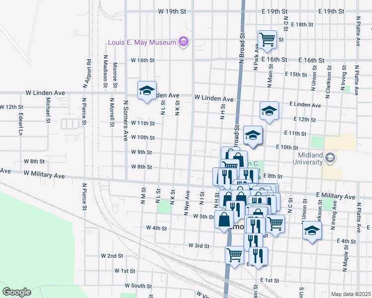 map of restaurants, bars, coffee shops, grocery stores, and more near 521 West 10th Street in Fremont