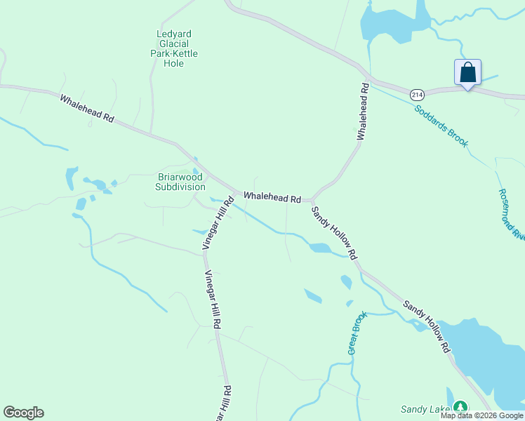 map of restaurants, bars, coffee shops, grocery stores, and more near 61 Whalehead Road in Ledyard