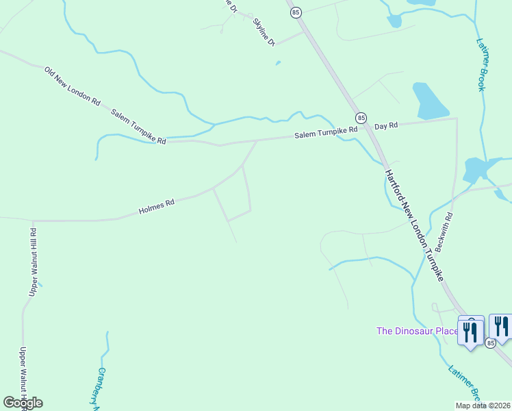 map of restaurants, bars, coffee shops, grocery stores, and more near 30 Birch Terrace in Montville