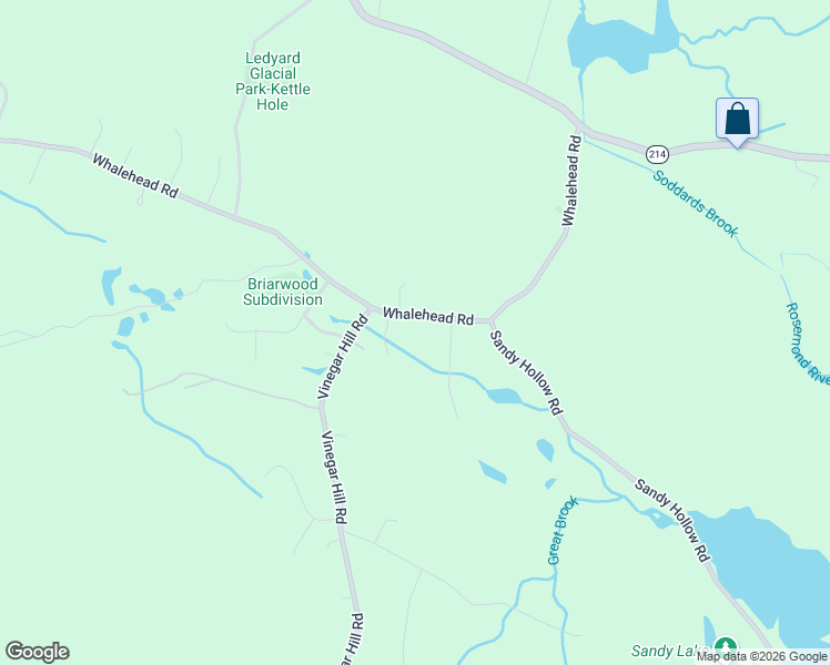 map of restaurants, bars, coffee shops, grocery stores, and more near 61 Whalehead Road in Ledyard