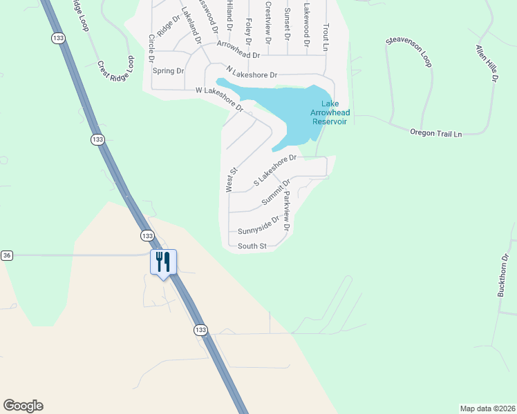 map of restaurants, bars, coffee shops, grocery stores, and more near 11126 Summit Drive in Blair