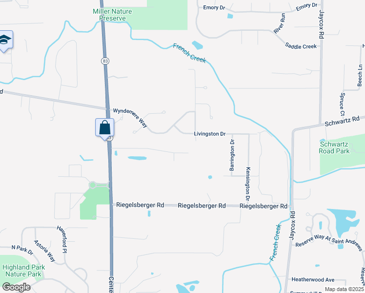 map of restaurants, bars, coffee shops, grocery stores, and more near 35902 Hanamar Drive in Avon