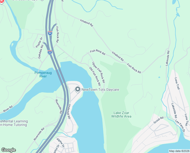 map of restaurants, bars, coffee shops, grocery stores, and more near 96 Old Fish Rock Road in Southbury