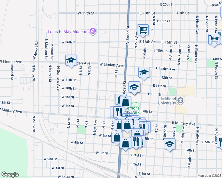 map of restaurants, bars, coffee shops, grocery stores, and more near 320 West 10th Street in Fremont
