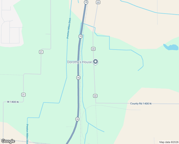 map of restaurants, bars, coffee shops, grocery stores, and more near 72715 County Road 23 in New Paris