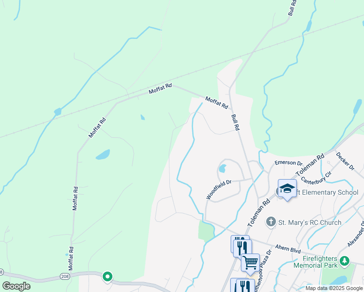 map of restaurants, bars, coffee shops, grocery stores, and more near 31 Bull Road in Washingtonville