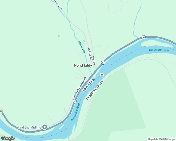 map of restaurants, bars, coffee shops, grocery stores, and more near 59-151 Berm and Church Road in Pond Eddy