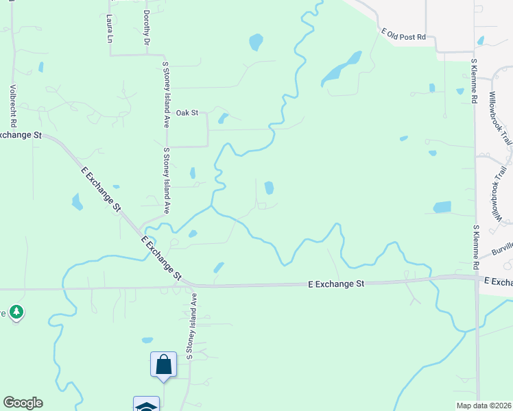 map of restaurants, bars, coffee shops, grocery stores, and more near 2301 Anne Lane in Crete