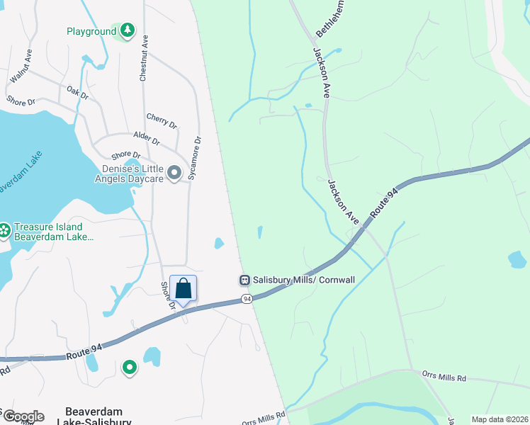 map of restaurants, bars, coffee shops, grocery stores, and more near 1570 New York 94 in New Windsor