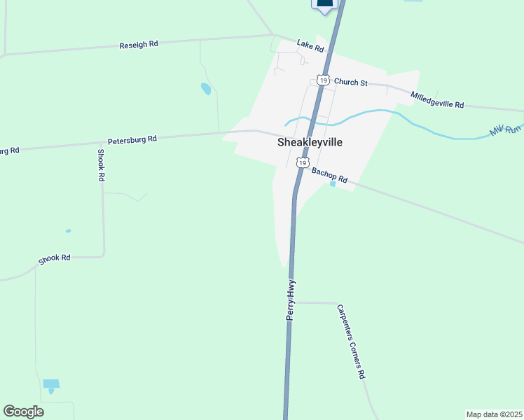 map of restaurants, bars, coffee shops, grocery stores, and more near 3179A Perry Highway in Hadley