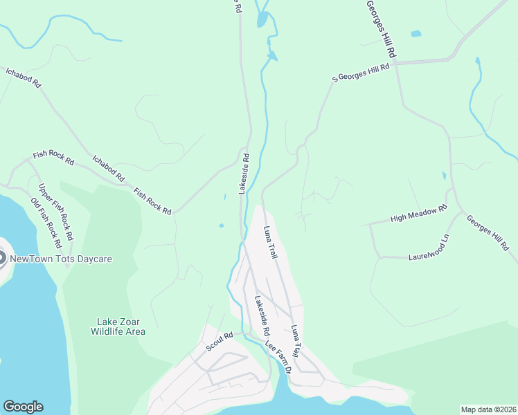 map of restaurants, bars, coffee shops, grocery stores, and more near 215 Luna Trail in Southbury