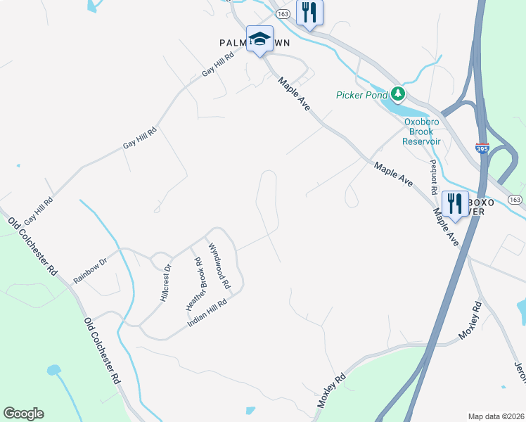 map of restaurants, bars, coffee shops, grocery stores, and more near 8 Looking Glass Circle in Montville