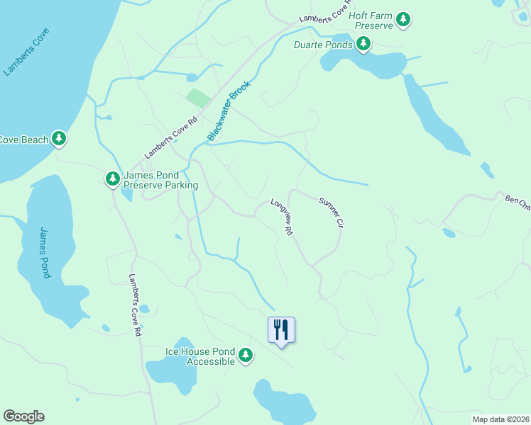 map of restaurants, bars, coffee shops, grocery stores, and more near 87 Longview Road in West Tisbury