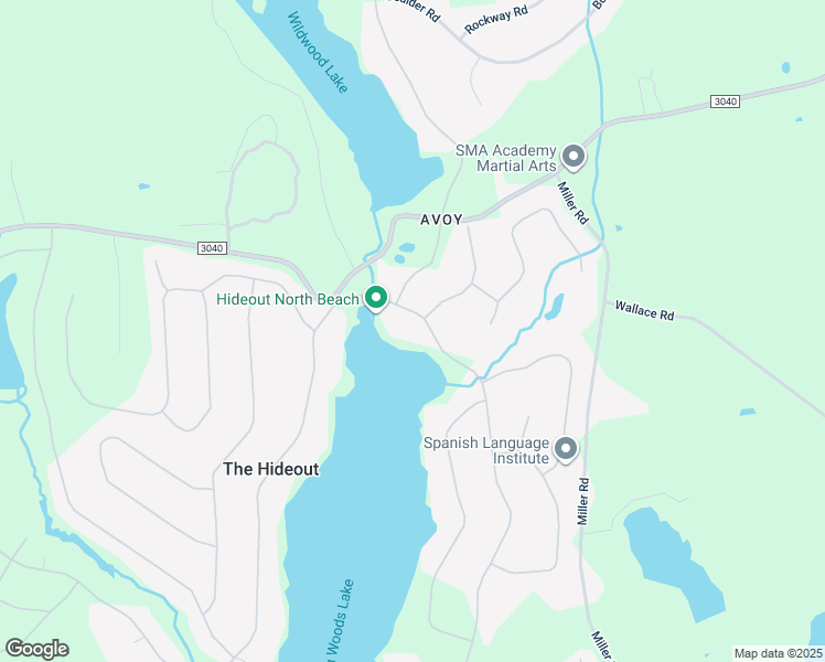 map of restaurants, bars, coffee shops, grocery stores, and more near 2150 Lakeview Drive East in Lake Ariel