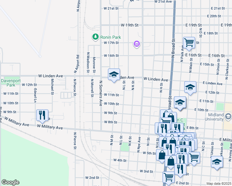 map of restaurants, bars, coffee shops, grocery stores, and more near 756 West 11th Street in Fremont