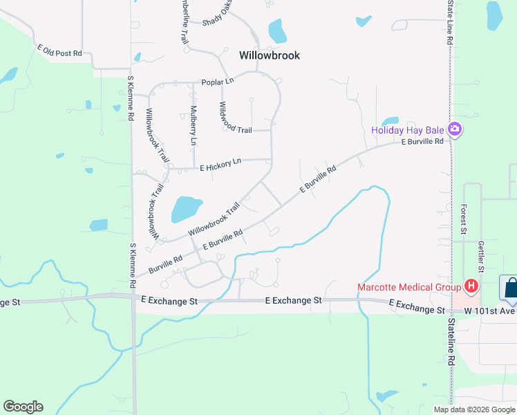 map of restaurants, bars, coffee shops, grocery stores, and more near 24845 South Spruce Court in Crete