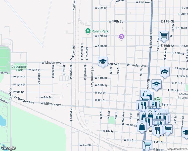 map of restaurants, bars, coffee shops, grocery stores, and more near 838 West 11th Street in Fremont