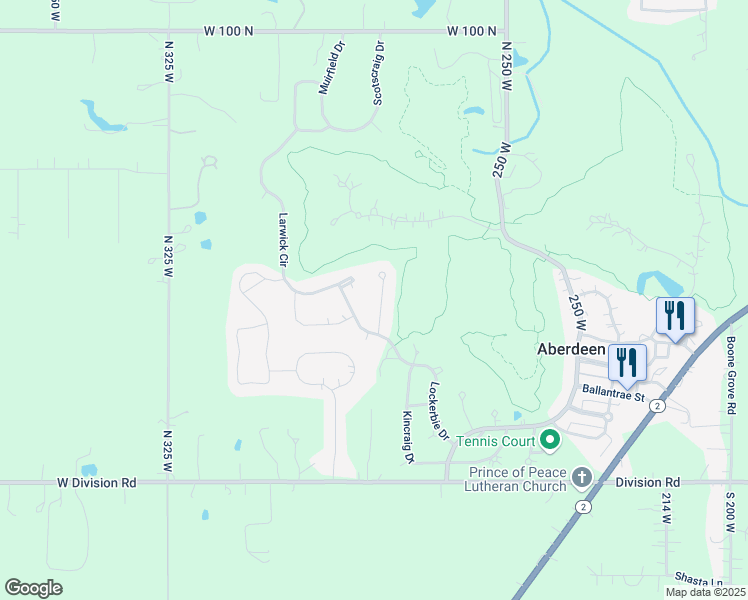 map of restaurants, bars, coffee shops, grocery stores, and more near 46 Kilmartin Court in Valparaiso