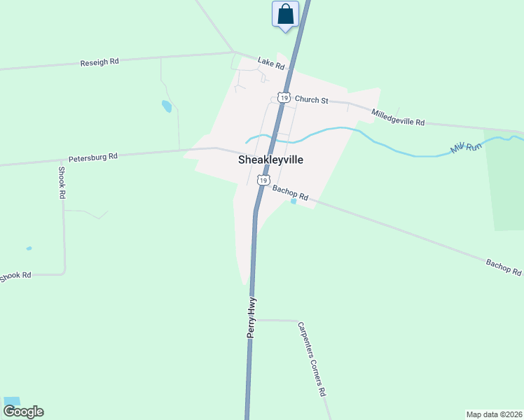 map of restaurants, bars, coffee shops, grocery stores, and more near 3188 Perry Highway in Hadley