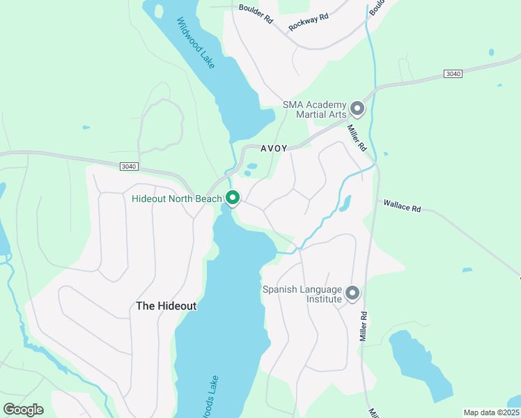map of restaurants, bars, coffee shops, grocery stores, and more near 2150 Lakeview Drive East in Lake Ariel