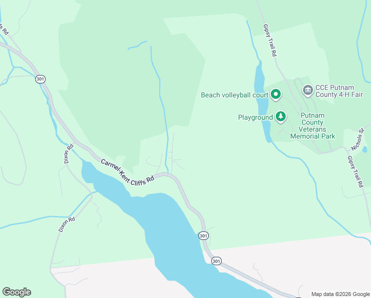 map of restaurants, bars, coffee shops, grocery stores, and more near 22 Smokey Hollow Court in Carmel Hamlet