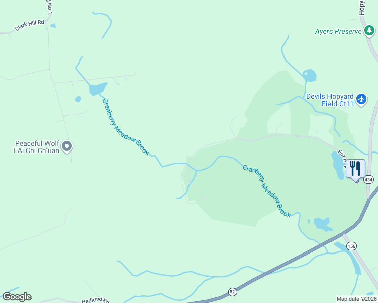 map of restaurants, bars, coffee shops, grocery stores, and more near 401 Fox Hopyard Road in East Haddam