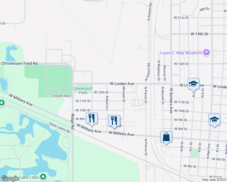 map of restaurants, bars, coffee shops, grocery stores, and more near 1440 West 12th Street in Fremont