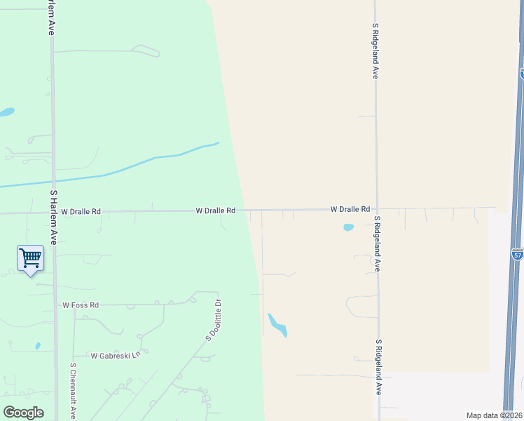 map of restaurants, bars, coffee shops, grocery stores, and more near 24719 South Murphy Lane in Monee