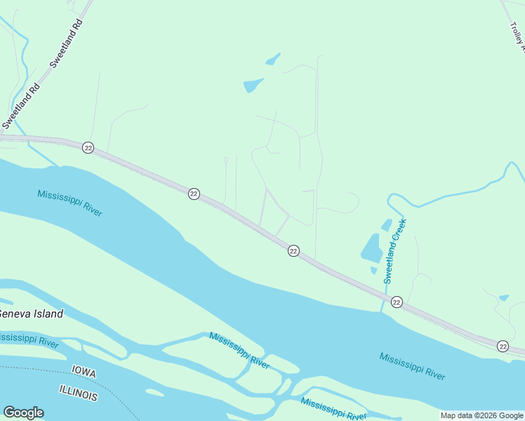 map of restaurants, bars, coffee shops, grocery stores, and more near Riverview Drive in Muscatine County