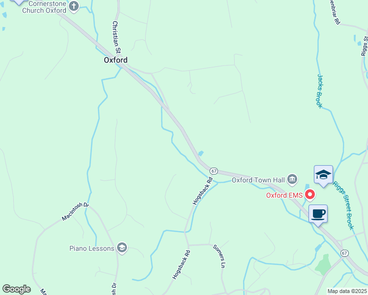 map of restaurants, bars, coffee shops, grocery stores, and more near 561 Oxford Road in Oxford