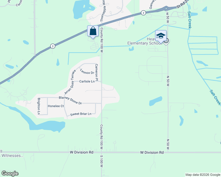 map of restaurants, bars, coffee shops, grocery stores, and more near 1950 Churchill Court in Valparaiso