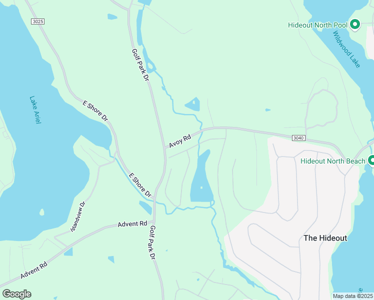 map of restaurants, bars, coffee shops, grocery stores, and more near Crest View Road in Lake Ariel