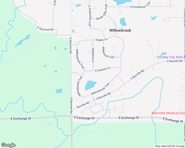map of restaurants, bars, coffee shops, grocery stores, and more near 24752 South Hickory Court in Crete
