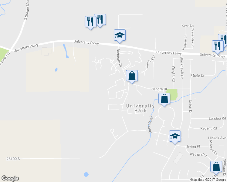 map of restaurants, bars, coffee shops, grocery stores, and more near 830 Greenbriar Lane in University Park