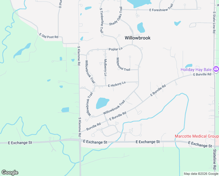 map of restaurants, bars, coffee shops, grocery stores, and more near 24752 South Hickory Court in Crete