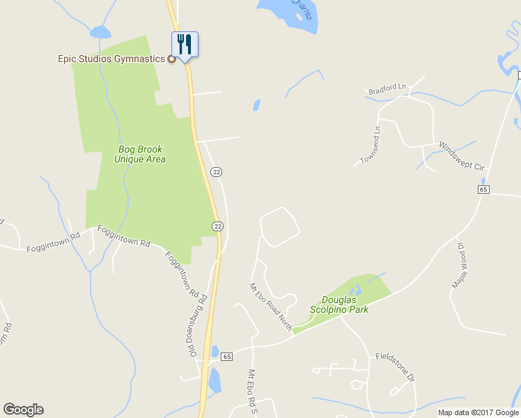 map of restaurants, bars, coffee shops, grocery stores, and more near 41 Mount Ebo Road North in Brewster