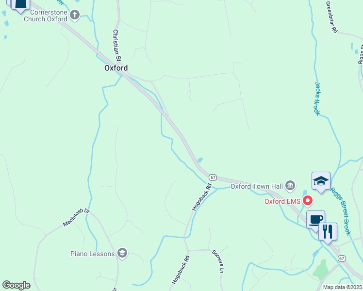 map of restaurants, bars, coffee shops, grocery stores, and more near 561 Oxford Road in Oxford