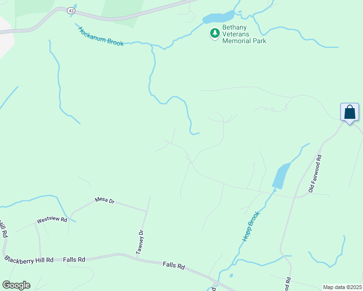 map of restaurants, bars, coffee shops, grocery stores, and more near 126 Northrop Road in Bethany