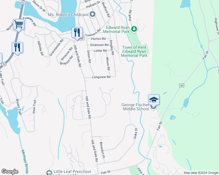map of restaurants, bars, coffee shops, grocery stores, and more near 145 Fairway Drive in Carmel Hamlet