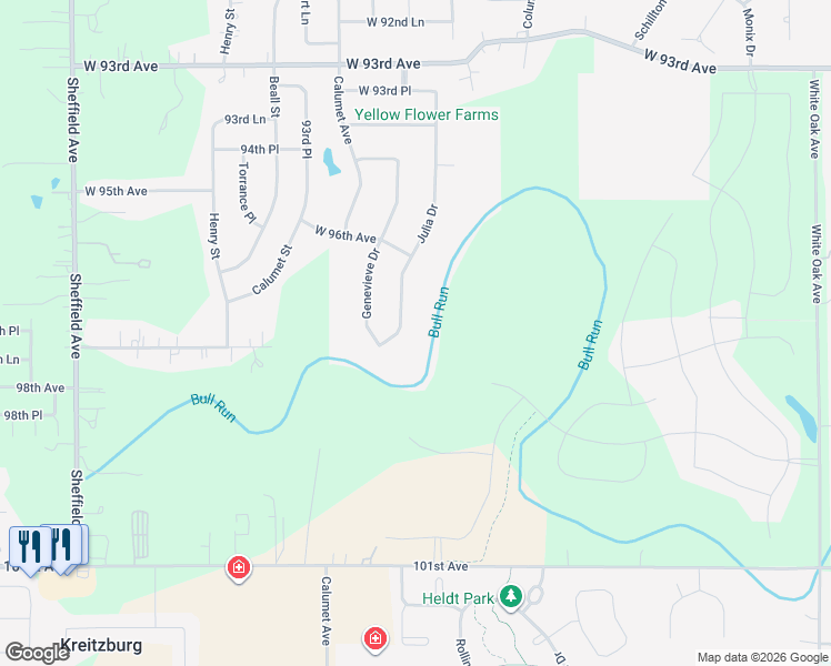 map of restaurants, bars, coffee shops, grocery stores, and more near 9725 Julia Drive in Saint John