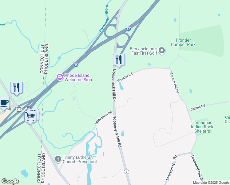 map of restaurants, bars, coffee shops, grocery stores, and more near 256 Main Street in Hopkinton