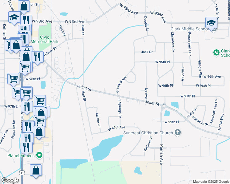 map of restaurants, bars, coffee shops, grocery stores, and more near 9710 Grasselli Avenue in Saint John