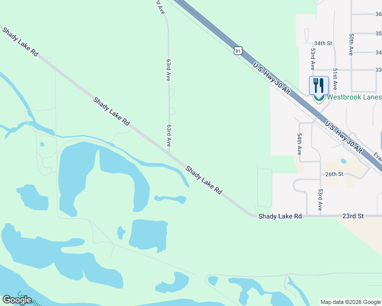 map of restaurants, bars, coffee shops, grocery stores, and more near Shady Lake Road in Columbus