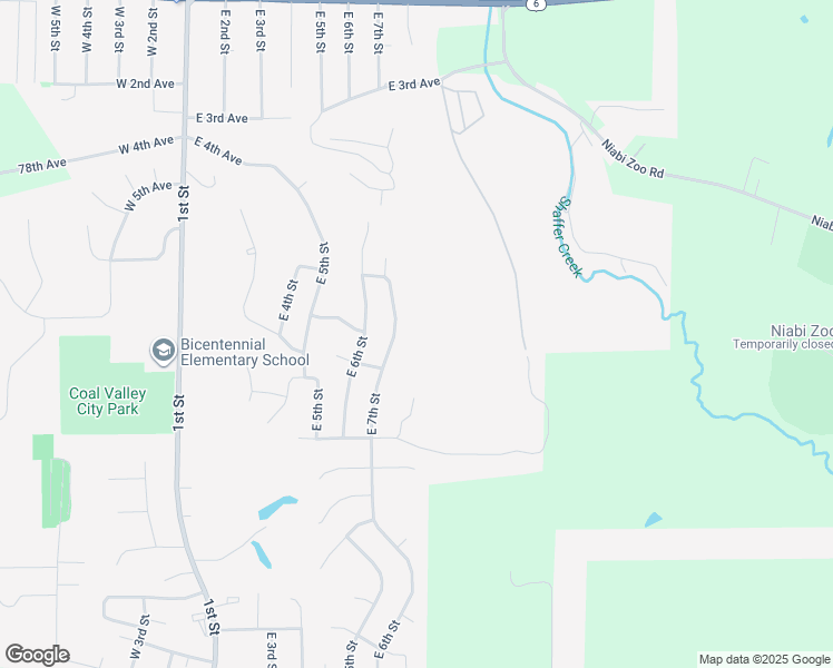 map of restaurants, bars, coffee shops, grocery stores, and more near 709 East 7th Street in Coal Valley
