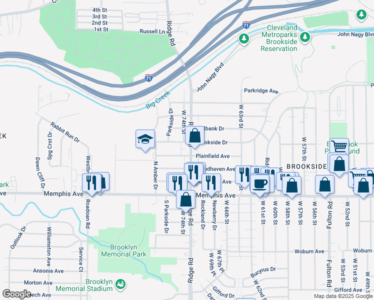 map of restaurants, bars, coffee shops, grocery stores, and more near in Brooklyn