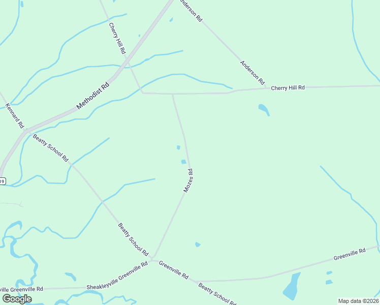 map of restaurants, bars, coffee shops, grocery stores, and more near 118 Mozes Road in Greenville